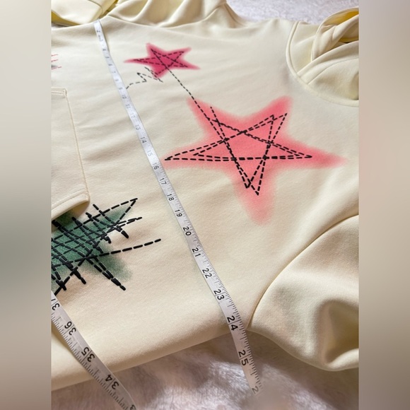 AELFRIC EDEN GRAFFITI STAR GRAPHIC PULLOVER HOODIE - Picture 3 of 6